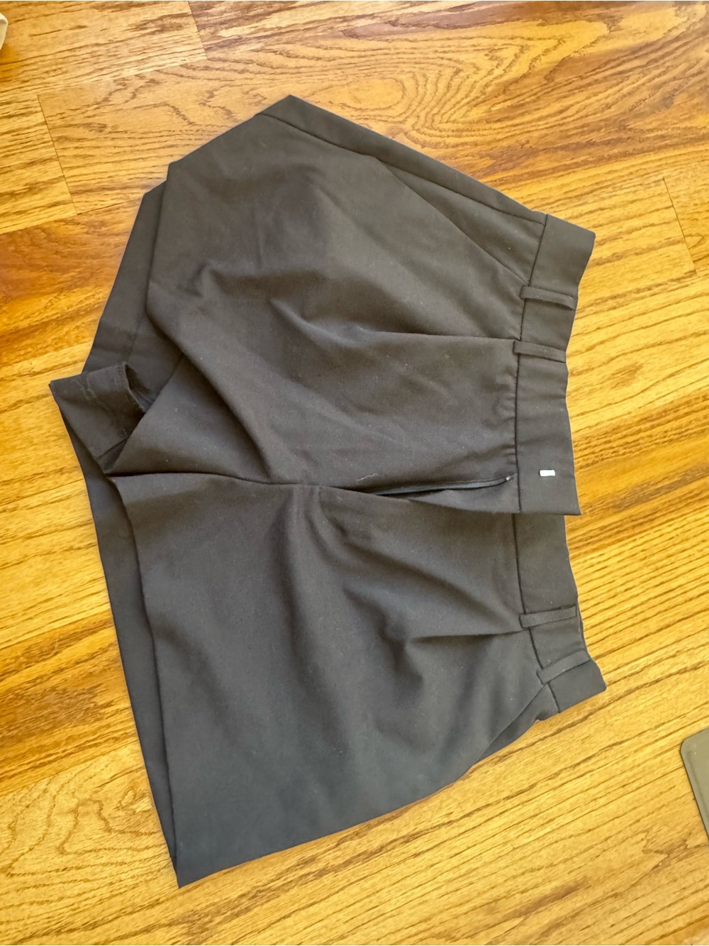Zara Black High-Waist Tailored Shorts
